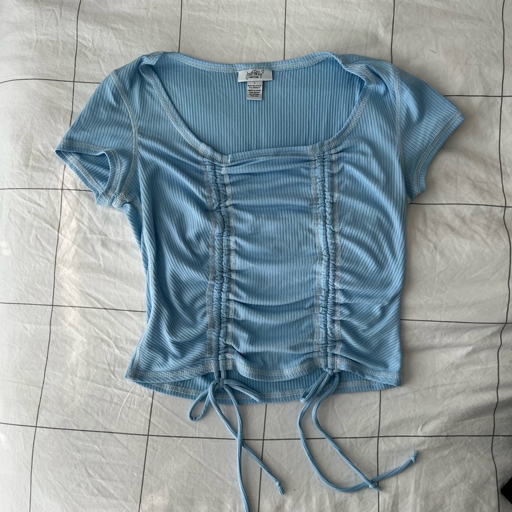 JUST POLLY YOUTH KNIT CROP TOP SIZE L